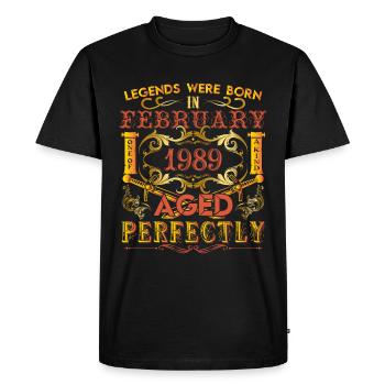 February 1989 - birthday 1989 legends were born. - Men's Premium Organic T-Shirt - black - Front - Nico (187cm)