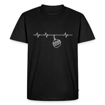 Heartbeat Christmas Christmas Decoration - Men's Premium Organic T-Shirt - black - Front - Nico (187cm)