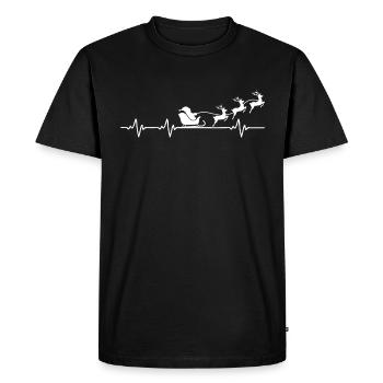 Heartbeat Christmas Christmas Decoration - Men's Premium Organic T-Shirt - black - Front - Nico (187cm)