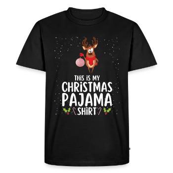 Pyjama de Noël Pyjama Chemise de nuit - T-shirt Premium bio Homme - noir - Devant - Nico (187cm)