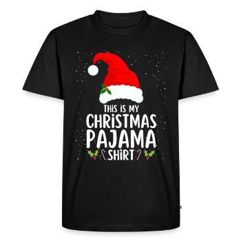 Pyjama de Noël Pyjama Chemise de nuit - T-shirt Premium bio Homme - noir - Devant - Nico (187cm)