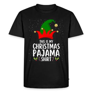 Pyjama de Noël Pyjama Chemise de nuit - T-shirt Premium bio Homme - noir - Devant - Nico (187cm)