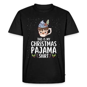 Christmas Pajamas Pajamas Sleepshirt - Men's Premium Organic T-Shirt - black - Front - Nico (187cm)