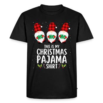 Christmas Pajamas Pajamas Sleepshirt - Men's Premium Organic T-Shirt - black - Front - Nico (187cm)