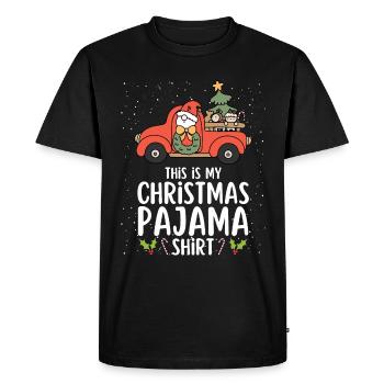 Pyjama de Noël Pyjama Chemise de nuit - T-shirt Premium bio Homme - noir - Devant - Nico (187cm)