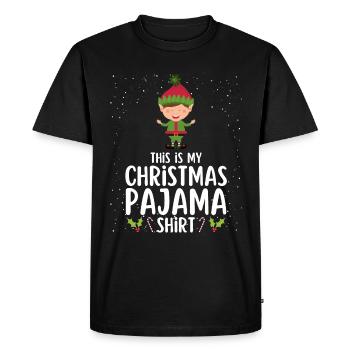 Pyjama de Noël Pyjama Chemise de nuit - T-shirt Premium bio Homme - noir - Devant - Nico (187cm)