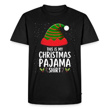 Christmas Pajamas Pajamas Sleepshirt - Men's Premium Organic T-Shirt - black - Front - Nico (187cm)