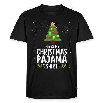 Pyjama de Noël Pyjama Chemise de nuit - T-shirt Premium bio Homme - noir - Devant - Nico (187cm)
