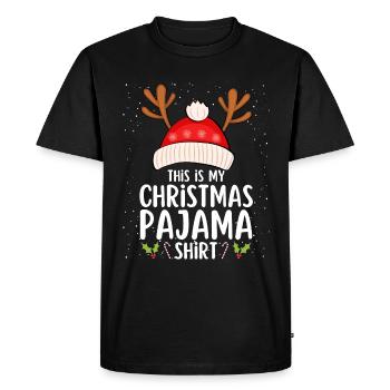 Pyjama de Noël Pyjama Chemise de nuit - T-shirt Premium bio Homme - noir - Devant - Nico (187cm)