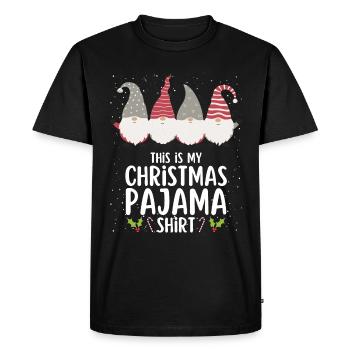 Pyjama de Noël Pyjama Chemise de nuit - T-shirt Premium bio Homme - noir - Devant - Nico (187cm)