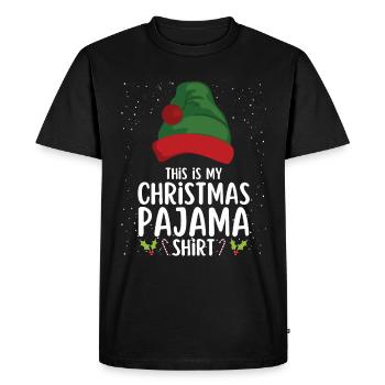 Pyjama de Noël Pyjama Chemise de nuit - T-shirt Premium bio Homme - noir - Devant - Nico (187cm)