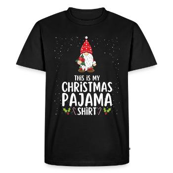 Pyjama de Noël Pyjama Chemise de nuit - T-shirt Premium bio Homme - noir - Devant - Nico (187cm)
