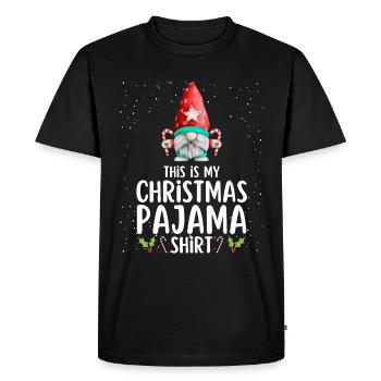 Pyjama de Noël Pyjama Chemise de nuit - T-shirt Premium bio Homme - noir - Devant - Nico (187cm)
