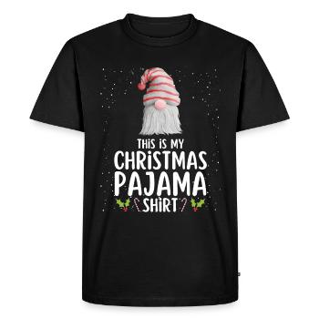 Pyjama de Noël Pyjama Chemise de nuit - T-shirt Premium bio Homme - noir - Devant - Nico (187cm)