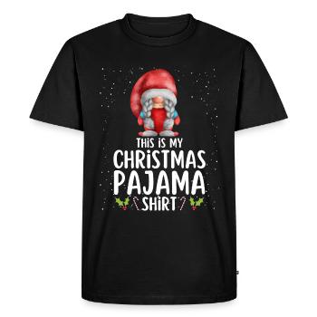 Christmas Pajamas Pajamas Sleepshirt - Men's Premium Organic T-Shirt - black - Front - Nico (187cm)