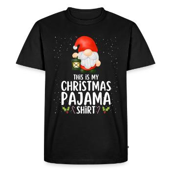 Christmas Pajamas Pajamas Sleepshirt - Men's Premium Organic T-Shirt - black - Front - Nico (187cm)