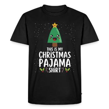 Pyjama de Noël Pyjama Chemise de nuit - T-shirt Premium bio Homme - noir - Devant - Nico (187cm)