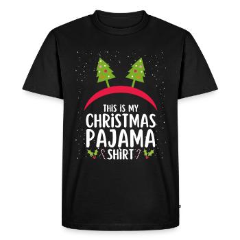 Pyjama de Noël Pyjama Chemise de nuit - T-shirt Premium bio Homme - noir - Devant - Nico (187cm)