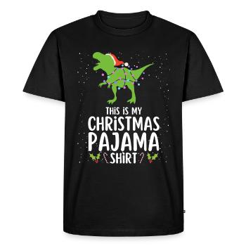 Christmas Pajamas Pajamas Sleepshirt - Men's Premium Organic T-Shirt - black - Front - Nico (187cm)