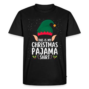 Christmas Pajamas Pajamas Sleepshirt - Men's Premium Organic T-Shirt - black - Front - Nico (187cm)