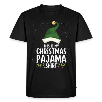 Christmas Pajamas Pajamas Sleepshirt - Men's Premium Organic T-Shirt - black - Front - Nico (187cm)