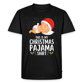 Pyjama de Noël Pyjama Chemise de nuit - T-shirt Premium bio Homme - noir - Devant - Nico (187cm)