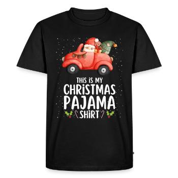 Pyjama de Noël Pyjama Chemise de nuit - T-shirt Premium bio Homme - noir - Devant - Nico (187cm)
