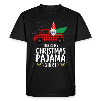 Christmas Pajamas Pajamas Sleepshirt - Men's Premium Organic T-Shirt - black - Front - Nico (187cm)