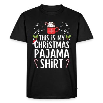 Pyjama de Noël Pyjama Chemise de nuit - T-shirt Premium bio Homme - noir - Devant - Nico (187cm)