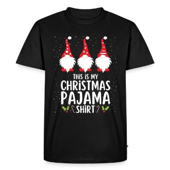 Pyjama de Noël Pyjama Chemise de nuit - T-shirt Premium bio Homme - noir - Devant - Nico (187cm)