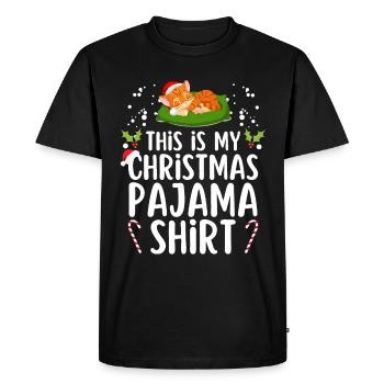 Pyjama de Noël Pyjama Chemise de nuit - T-shirt Premium bio Homme - noir - Devant - Nico (187cm)