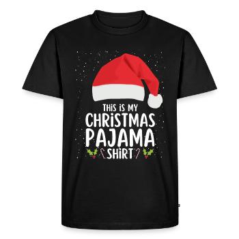 Pyjama de Noël Pyjama Chemise de nuit - T-shirt Premium bio Homme - noir - Devant - Nico (187cm)