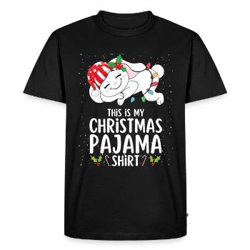 Pyjama de Noël Pyjama Chemise de nuit - T-shirt Premium bio Homme - noir - Devant - Nico (187cm)