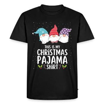 Pyjama de Noël Pyjama Chemise de nuit - T-shirt Premium bio Homme - noir - Devant - Nico (187cm)