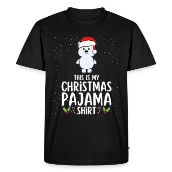 Christmas Pajamas Pajamas Sleepshirt - Men's Premium Organic T-Shirt - black - Front - Nico (187cm)
