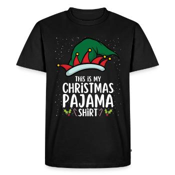 Christmas Pajamas Pajamas Sleepshirt - Men's Premium Organic T-Shirt - black - Front - Nico (187cm)
