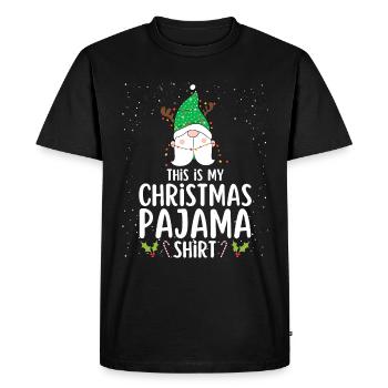 Christmas Pajamas Pajamas Sleepshirt - Men's Premium Organic T-Shirt - black - Front - Nico (187cm)
