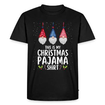 Pyjama de Noël Pyjama Chemise de nuit - T-shirt Premium bio Homme - noir - Devant - Nico (187cm)