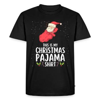 Pyjama de Noël Pyjama Chemise de nuit - T-shirt Premium bio Homme - noir - Devant - Nico (187cm)