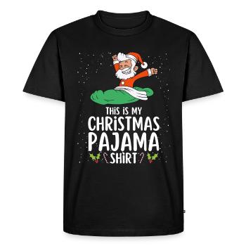 Pyjama de Noël Pyjama Chemise de nuit - T-shirt Premium bio Homme - noir - Devant - Nico (187cm)