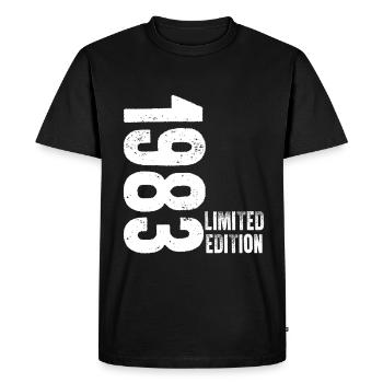 40 ans né en 1983 rétro 40e anniversaire - T-shirt Premium bio Homme - noir - Devant - Nico (187cm)