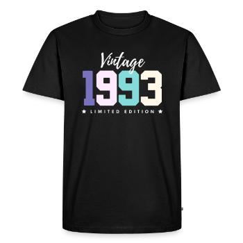 30 ans né en 1993 rétro 30e anniversaire - T-shirt Premium bio Homme - noir - Devant - Nico (187cm)