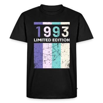 30 ans né en 1993 rétro 30e anniversaire - T-shirt Premium bio Homme - noir - Devant - Nico (187cm)