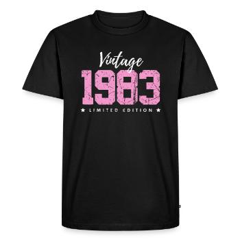 40 ans né en 1983 rétro 40e anniversaire - T-shirt Premium bio Homme - noir - Devant - Nico (187cm)