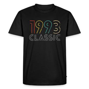 30 ans né en 1993 rétro 30e anniversaire - T-shirt Premium bio Homme - noir - Devant - Nico (187cm)