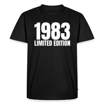 40 ans né en 1983 rétro 40e anniversaire - T-shirt Premium bio Homme - noir - Devant - Nico (187cm)