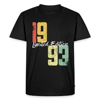30 ans né en 1993 rétro 30e anniversaire - T-shirt Premium bio Homme - noir - Devant - Nico (187cm)