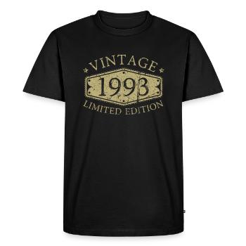 30 ans né en 1993 rétro 30e anniversaire - T-shirt Premium bio Homme - noir - Devant - Nico (187cm)