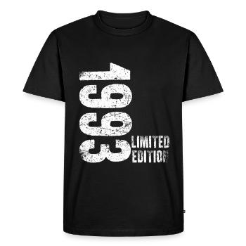 30 ans né en 1993 rétro 30e anniversaire - T-shirt Premium bio Homme - noir - Devant - Nico (187cm)