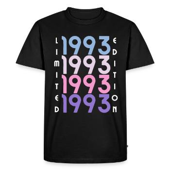 30 ans né en 1993 rétro 30e anniversaire - T-shirt Premium bio Homme - noir - Devant - Nico (187cm)